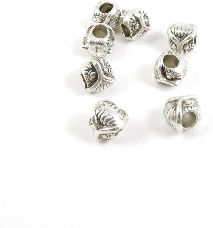 Jewelry Making Charms Antique Silver Tone Color Jewellery Charme Findingss Bulk Wholesale Suppliers Arts Crafts S6SU7 Owl Loose Beads