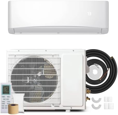 Manastin 12000BTU Mini Split Air Conditioner& Heater, 17 SEER2 115V Mini Spilt AC with Inverter Compressor, Covers Up to 750 Sq. Ft, Complete Installation Kit Included