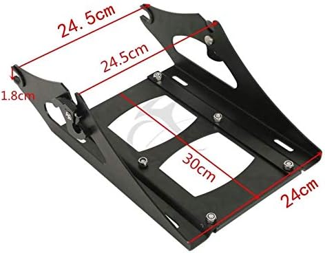 Vivid Black King Motorcycle Pack Trunk Luggage w/Backrest Rack Light Speakers Fit for Harley 2014-2025 Touring Road King Street Glide Special FLHXS Electra Glide Ultra Classic