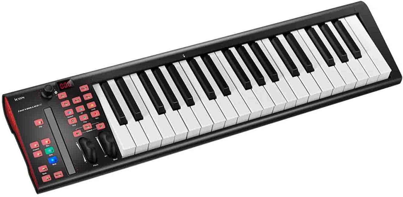 ICON iKeyboard 4X 37-Key MIDI Keyboard Controller with DAW, USB, Backlit Controls, Includes Cubase LE, iMap Software