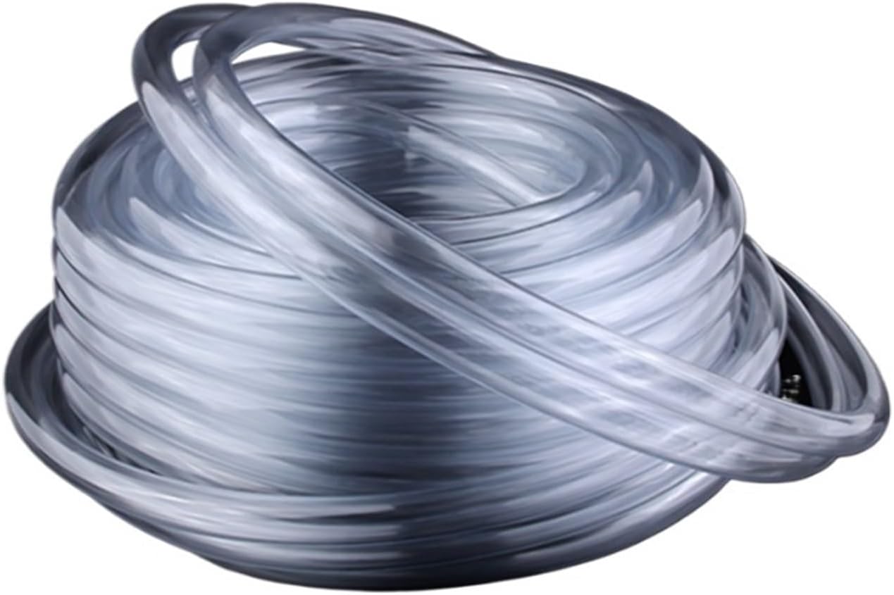 Revive Furniture Transparent PVC Plastic Hoses Water Pump Tube Aquarium Tubing Garden Hose 2 3 4 5 6 8 10 12 14 16 18 20 25mm(10 METERS_ID 25MM X OD 27MM)
