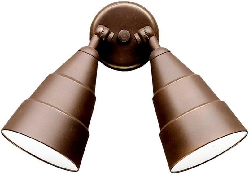 Kichler 6052AZ, Aluminum Outdoor Wall Sconce Light, 140 Watts Halogen, Architectural Bronze, 7.5-Inch