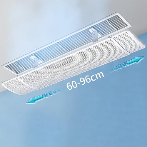 Adjustable Air Conditioner Deflector for Central AC - Universal Vent Cover with 3000 Dense Holes, Anti-Direct Blow Design