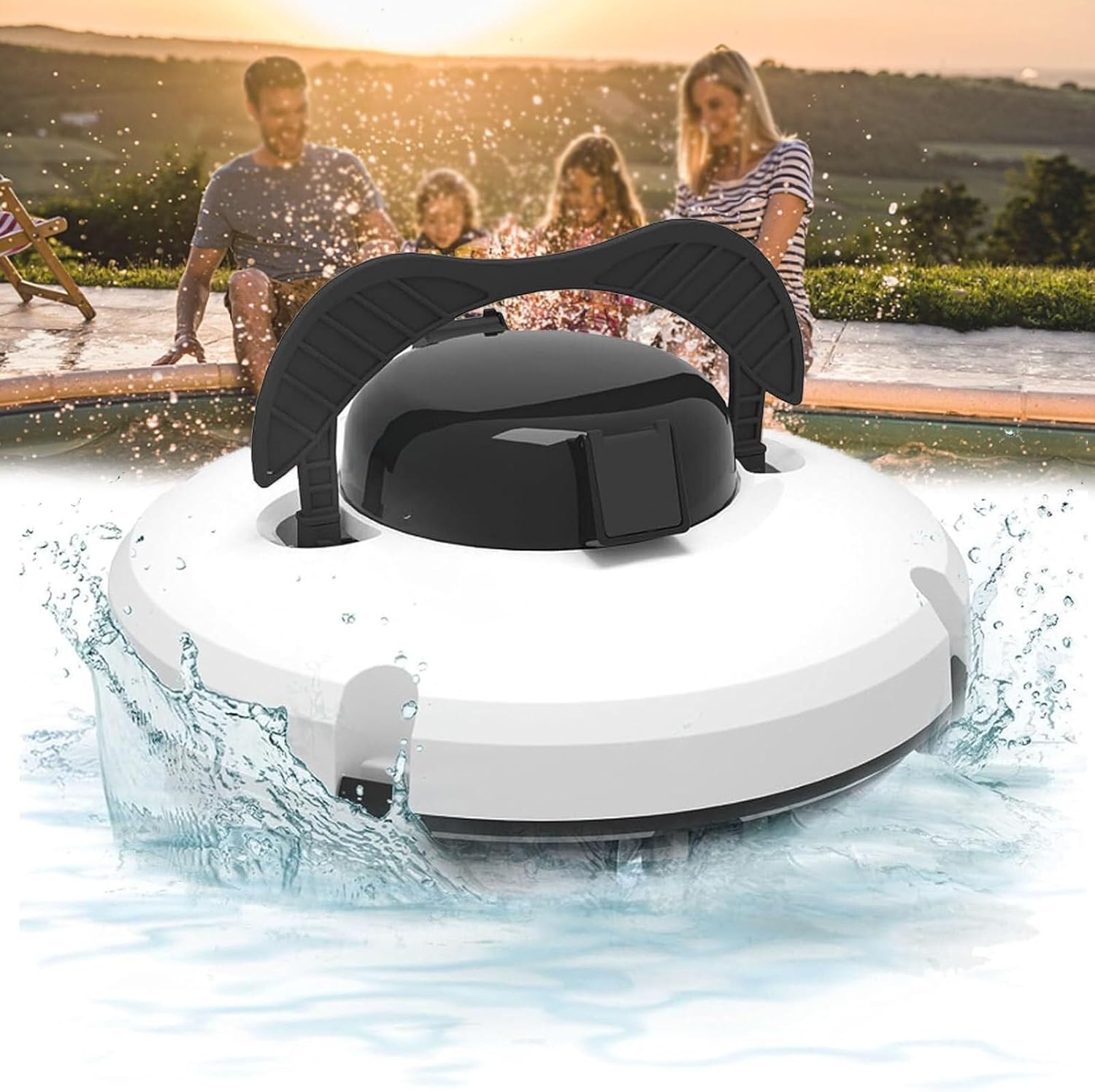Intelligent Cordless Pool Cleaners, Wall Climbing Pool Cleaning Robot Fully Automatic Pool Vacuum Cleaner with Ultra-Fine Filters Ideal for Pool Surface Up to 860 Sq.Ft