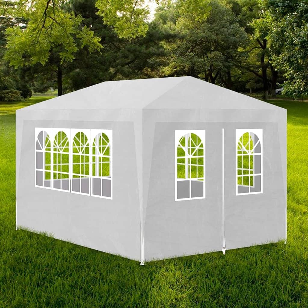 Party Tent 10'x13' White,Spacious Party Tent with UV Protection and Durable Steel Frame for Outdoor Gatherings Outdoor Living, Patio Furniture & Accessories