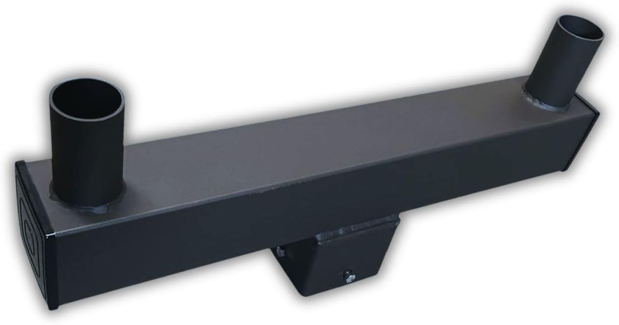 Low Profile Bullhorn with 2 Tenons, Square Base Bullhorn Tenon Adapter for 2 Lights, Top Mount Bracket for 2 3/8