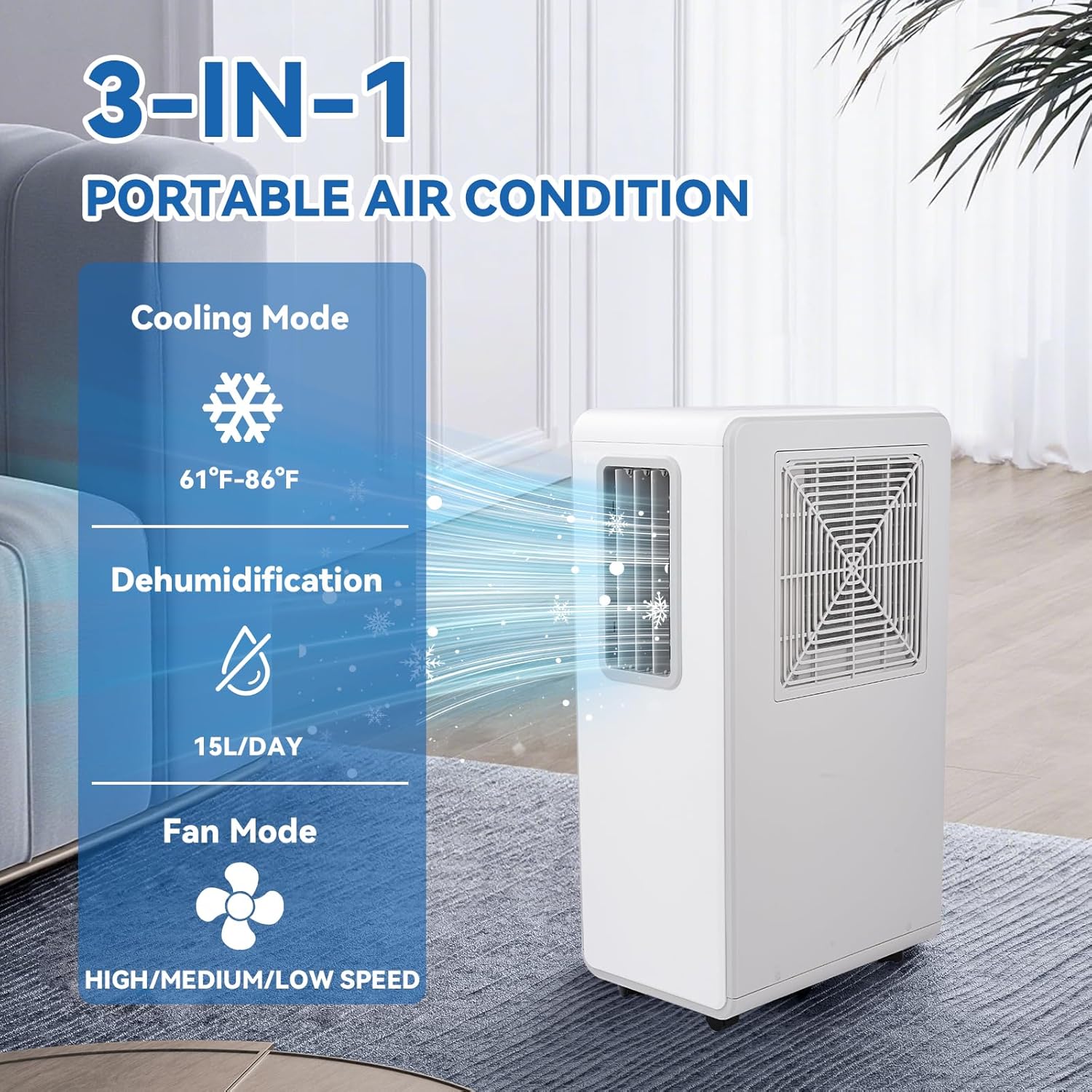Desktop Air Cooler, Portable Evaporative Air Conditioner with Remote, 3.5L Tank, 3 Modes & 3 Speeds, Personal Space Cooler for Office Desk, Bedside Table, Kitchen Counter