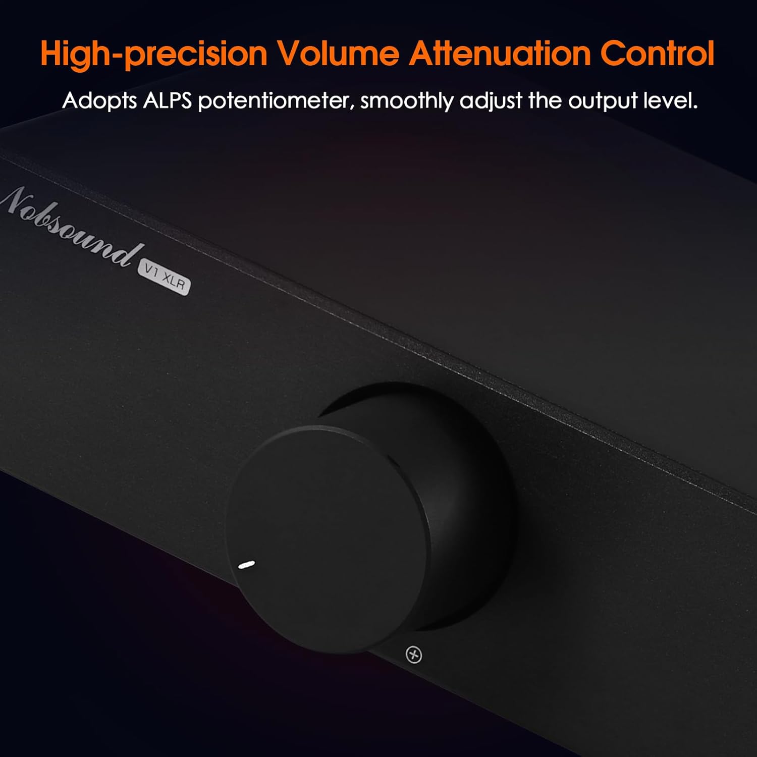 ​Nobsound XLR Passive Preamp Attenuator: Balanced Stereo Audio Volume Controller for Signal Optimization - Features ALPS RK27 Potentiometer & Gold Terminals - for Critical Listening Audiophiles​