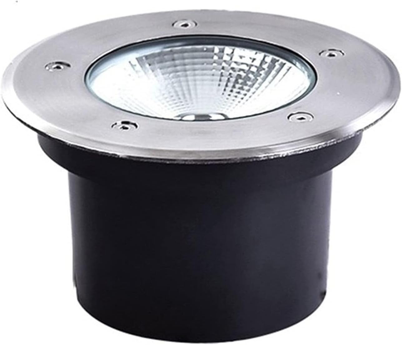 15W Outdoor Recessed Courtyard Floor Spotlights, COB Landscape Spotlight, High Brightness IP67 Waterproof, Underground Light LED, for Gardens, Plaza，Pavilions, Terraces(Warm White,24V)