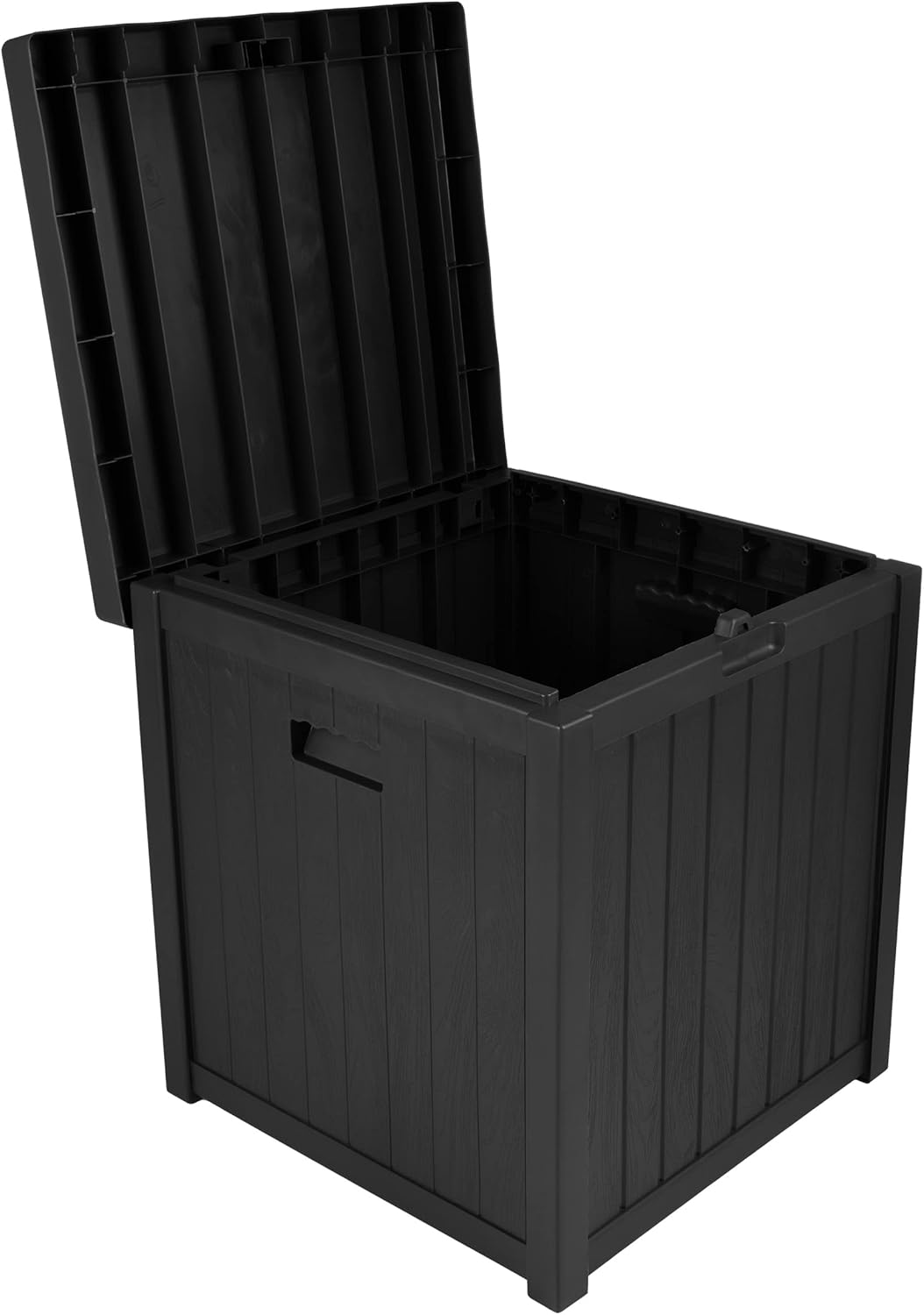 Outdoor Storage Box - 50 Gallon Deck Box for Pool Accessories or Patio Furniture Cushions - Deck Boxes Outdoor Waterproof Fade-Resistant Package Delivery Boxes for Outside by Pure Garden (Black)