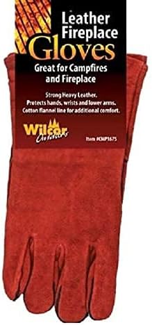 Fireplace Fire Pit Campfire Tool Gift Set – Firetender Tongs Poker Gloves and 4 Pack Firestarters