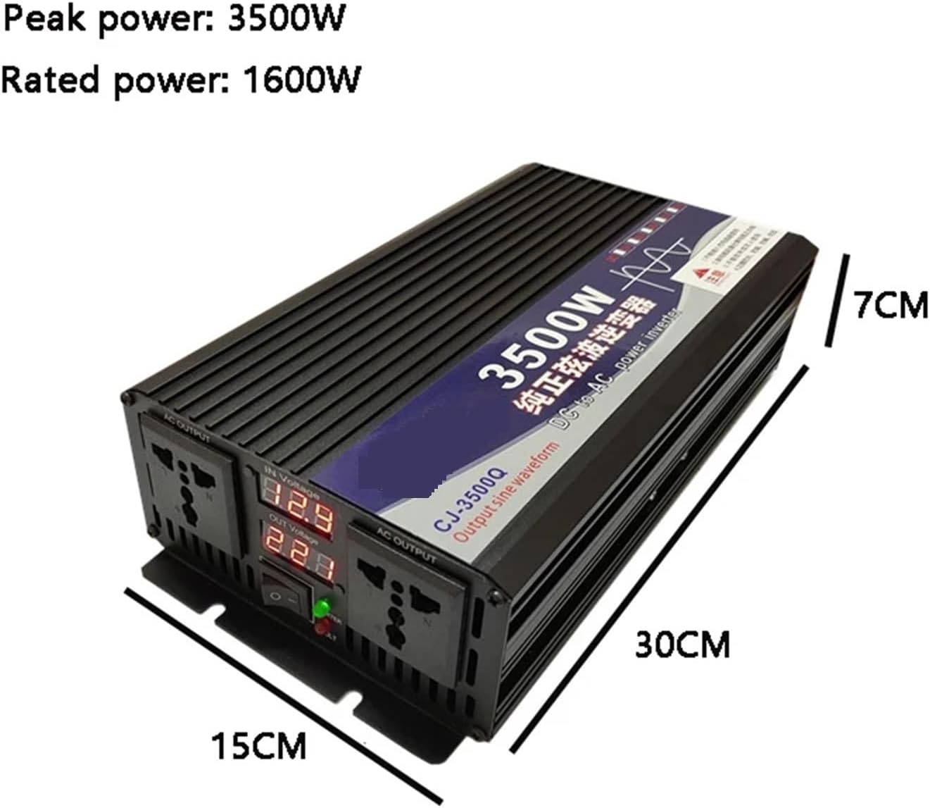 Inverter 1600W 2600W 3500W 4000W DC 12V 24V 48V 60V 72V to AC 220V Pure Sine Wave Voltage Converter Solar inverters(72V,220V 50HZ_5500W)
