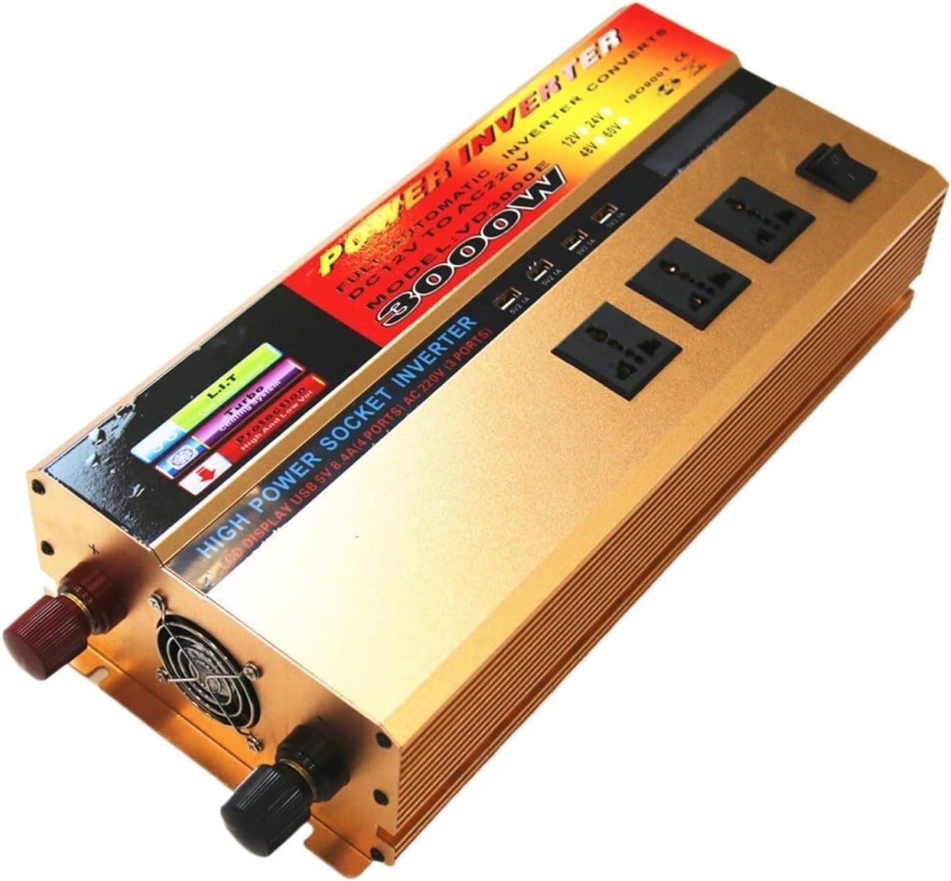 3000W Full Power Solar Home car Inverter 12V to 220V Corrected Wave(12V 110V)