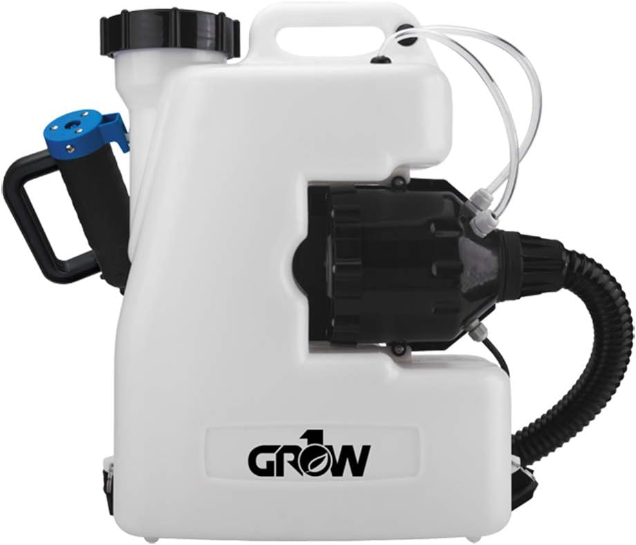 Grow1 Electric Backpack Fogger Machine ULV Atomizer Sprayer with Commercial Hose for Spraying Garden Greenhouse Indoor Outdoor Foggers, 4 Gallon