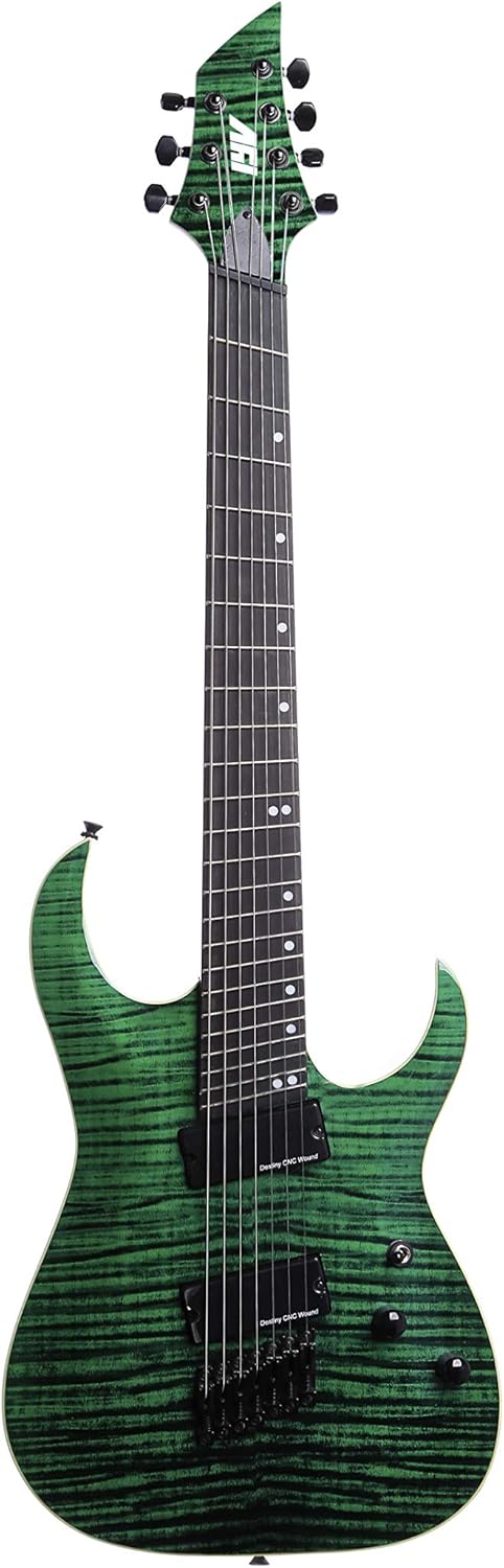 ISFF7U-450 Fanfret Electric Guitar Trans Green