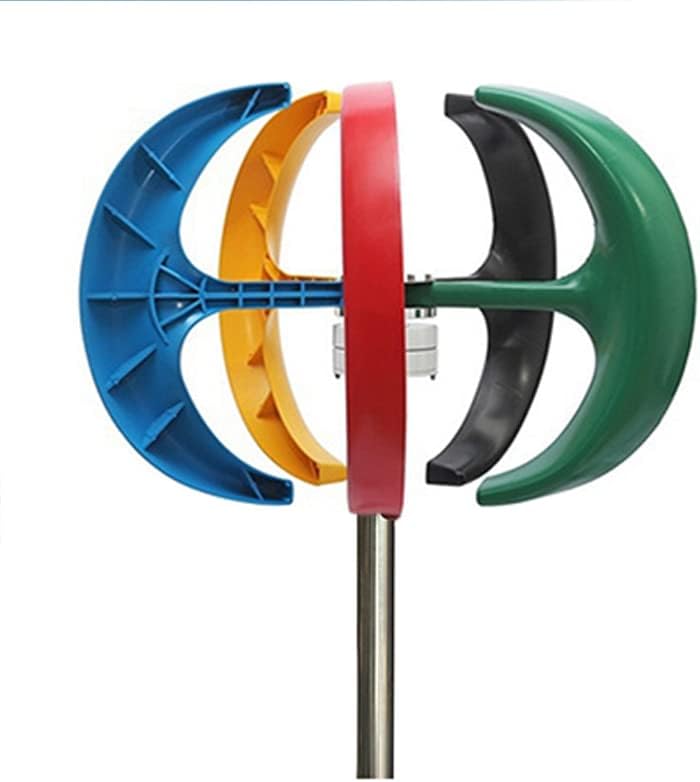 Efficient 3000W 12V 24V 48V Low Noise Vertical Axis Wind Turbine Generator with Controller 5 Blades for Home Farm Garden