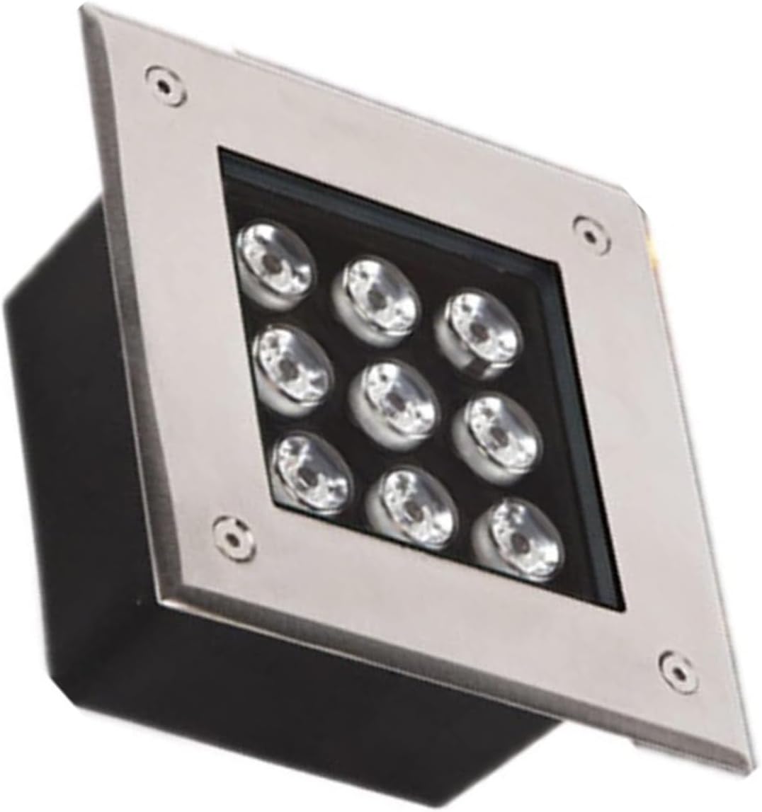 Landscape Lights - Outdoor Buried Lights, AC85-265V Square Recessed Spot Light, IP67 Waterproof Walk-in LED Lights, LED Outdoor Landscape Light Garden Ground Light Spotlights (Color : Warm Whit