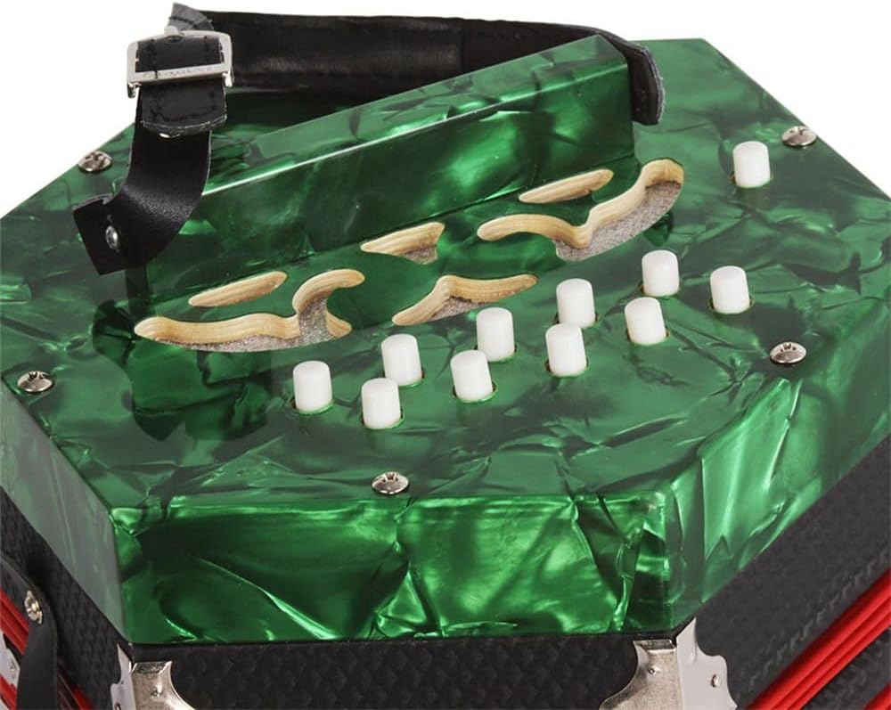 20 Buttons Accordion Concertina, Musical Instrument, Easy to Learn Music Accordion Instrument, for Home Classroom Kids Solo Ensemble