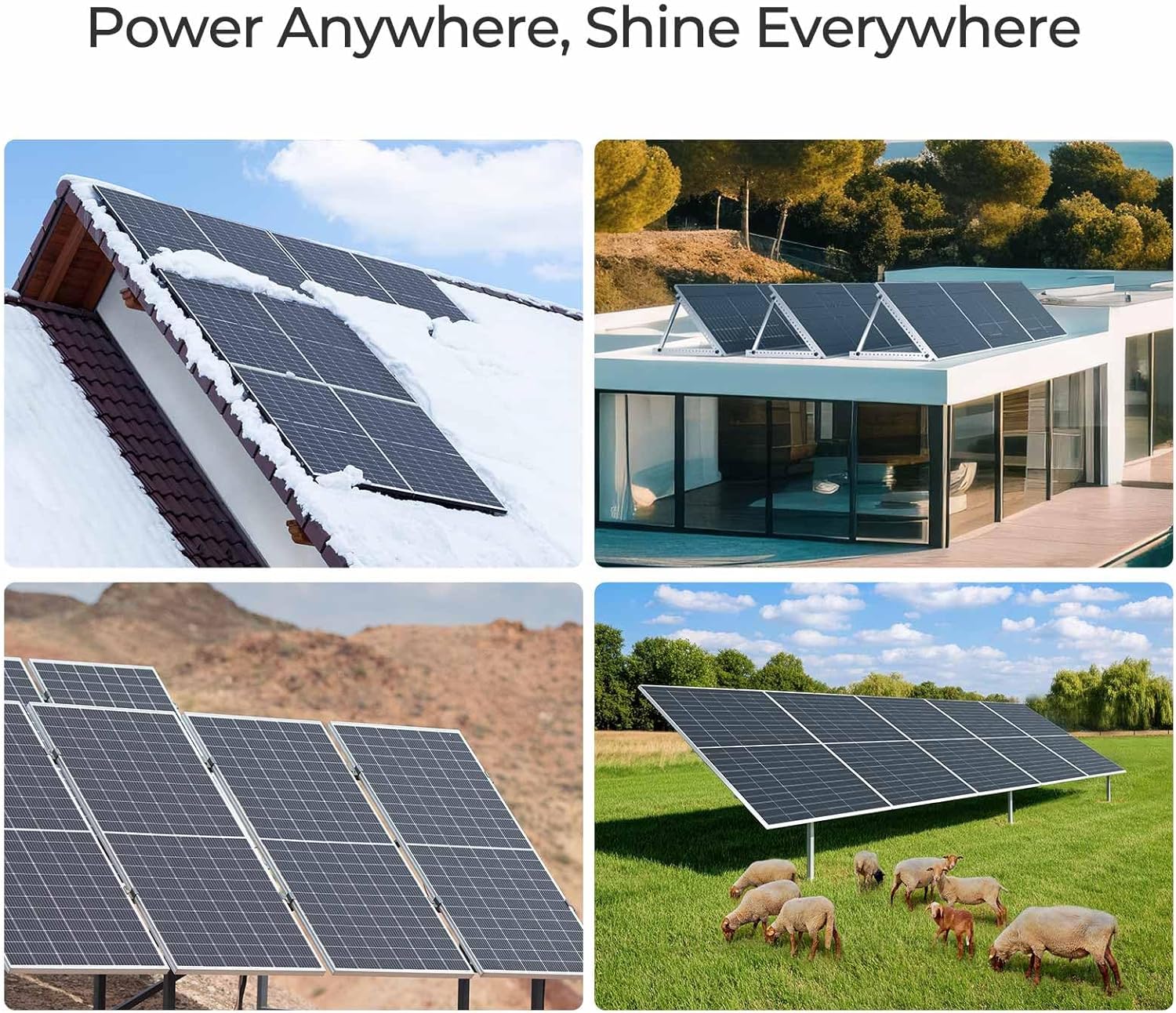 Renogy 1180W Solar Panels 2pcs 590 Watt N-Type Bifacial Solar Panel Monocrystalline 16BB 25% High Conversion Efficiency for Homes Roof Top RV Boat Camping Black