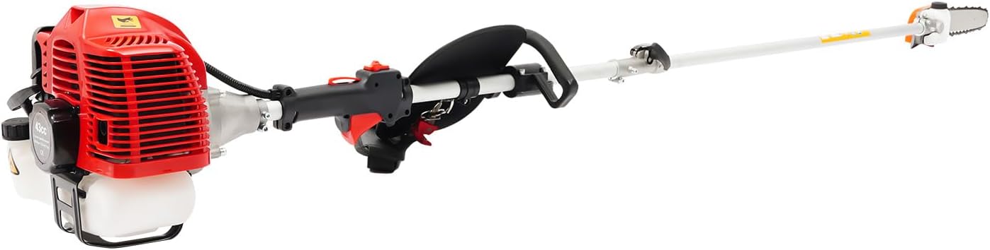 Pole Saw Gas Powered, 43cc Pruning Chain Saw, Tree Branch Pruner with 3.58ft Extension Pole Reach