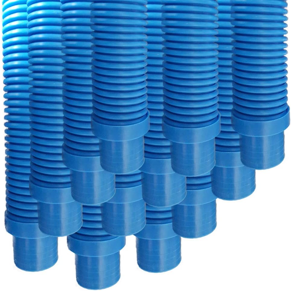 Puri Tech Universal Swimming Pool Cleaner Durable Hose 48 Long Blue Color 12 Pack Fit Including Hayward Navigator, Vac Ultra, AquaBug, Polaris ATV and More