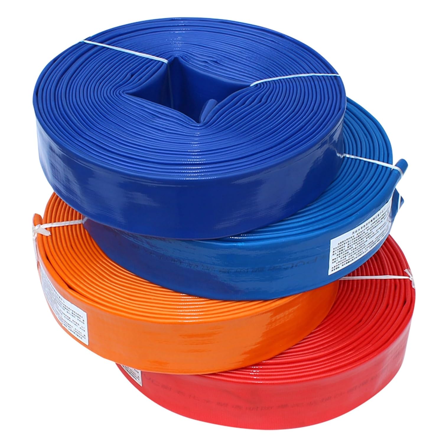 Heavy Duty Reinforced PVC Lay Flat Discharge and Backwash Hose for Swimming Pool Water Transfer Pump 66' Length(Yellow,75mm/3in)