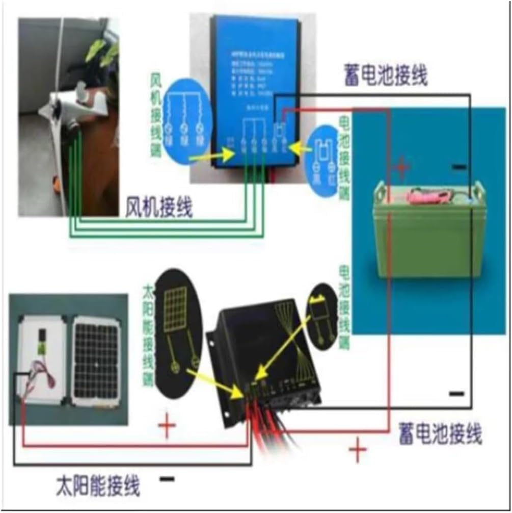 Vertical Axis Wind Turbine Generator,8000W 12V 24V 48V 220 V with Controller Upright Windmill Low Noise for Home Or Camping