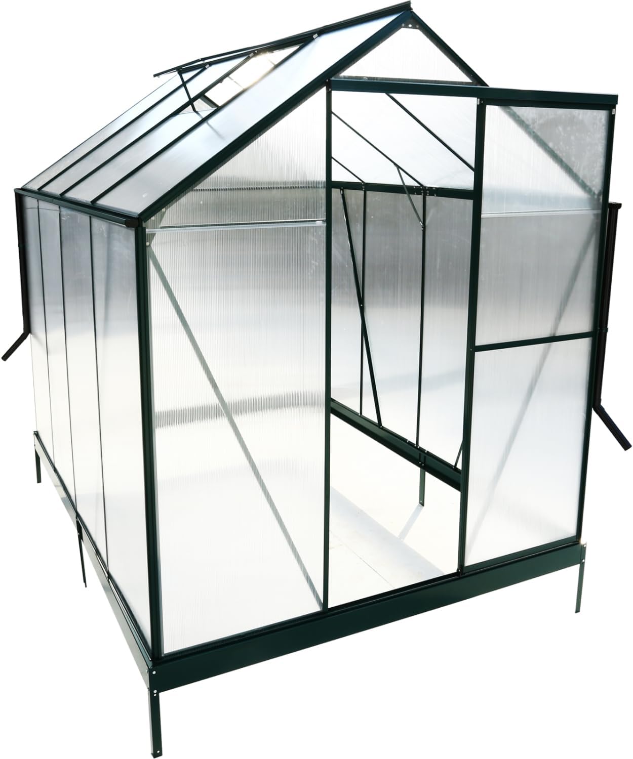 6.3'*8.2'*7' Polycarbonate Greenhouse Aluminum Green Superior Insulation & Backyard Garden Seasonal Gardening