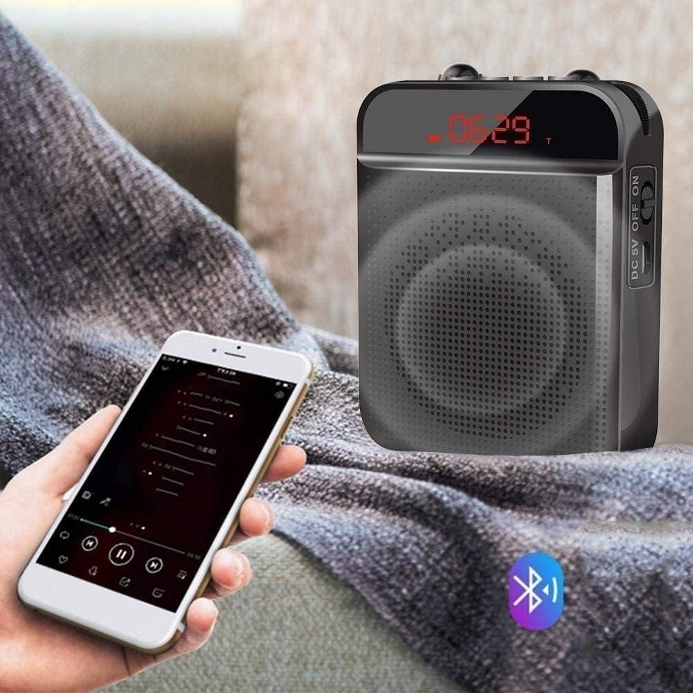 Portable Voice Amplifier with Headset Microphone, Personal Speaker Mic Rechargeable Ultralight for Teachers, Elderly, Tour Guides, Coaches, Presentations, Meetings and Outdoors (Color : Pink)