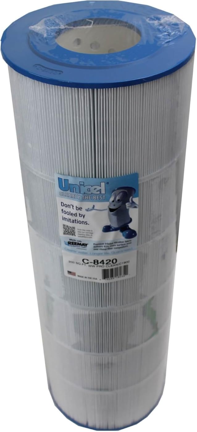 Unicel C-8420 200 Square Foot Media Replacement Pool Filter Cartridge with 236 Pleats, Compatible with Hayward Pool Products and Waterway