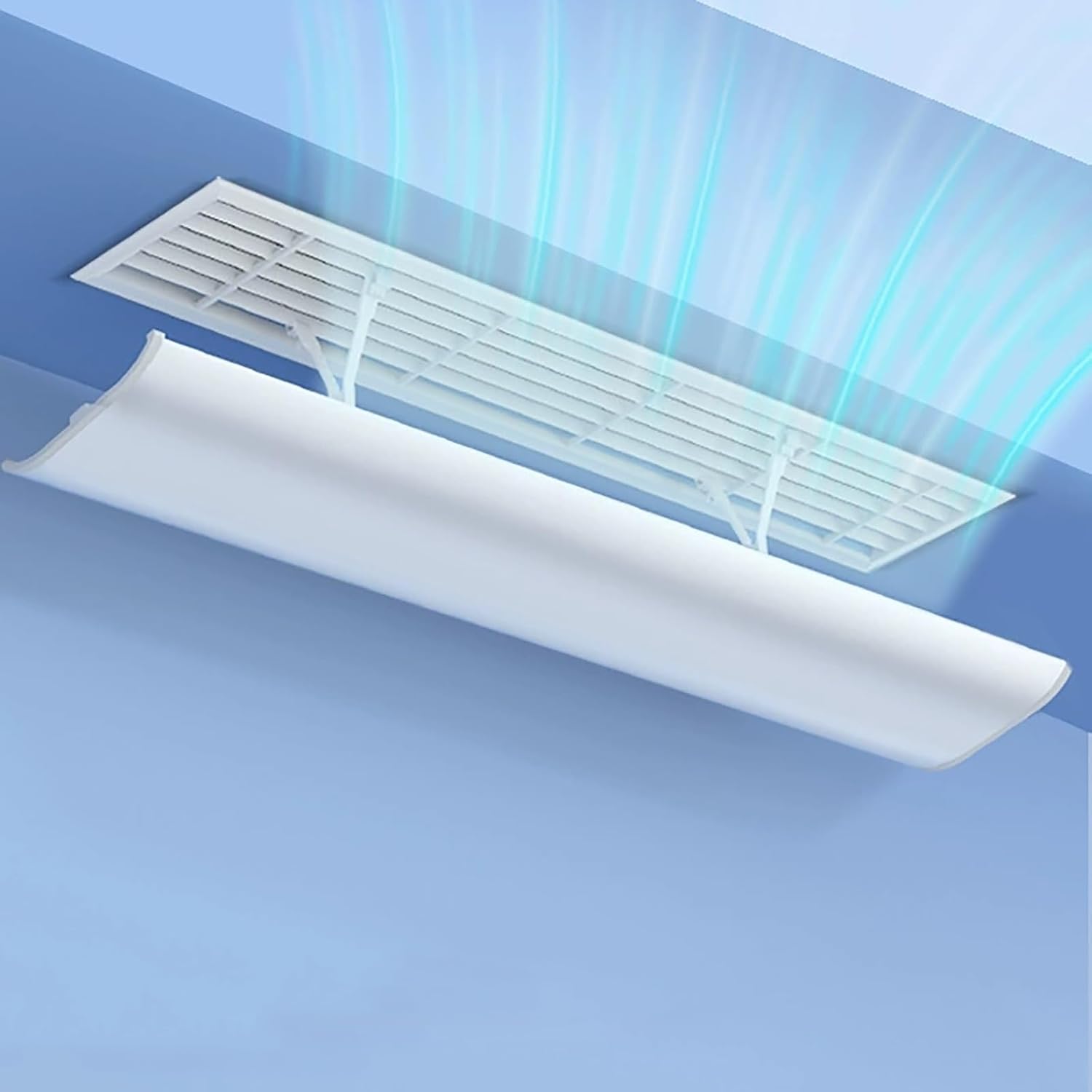Adjustable Air Conditioner Deflector Windshield, Anti-Direct Blow Air Diverter, Adjustable Baffle for Central AC, Side Walls, Ceiling Vents