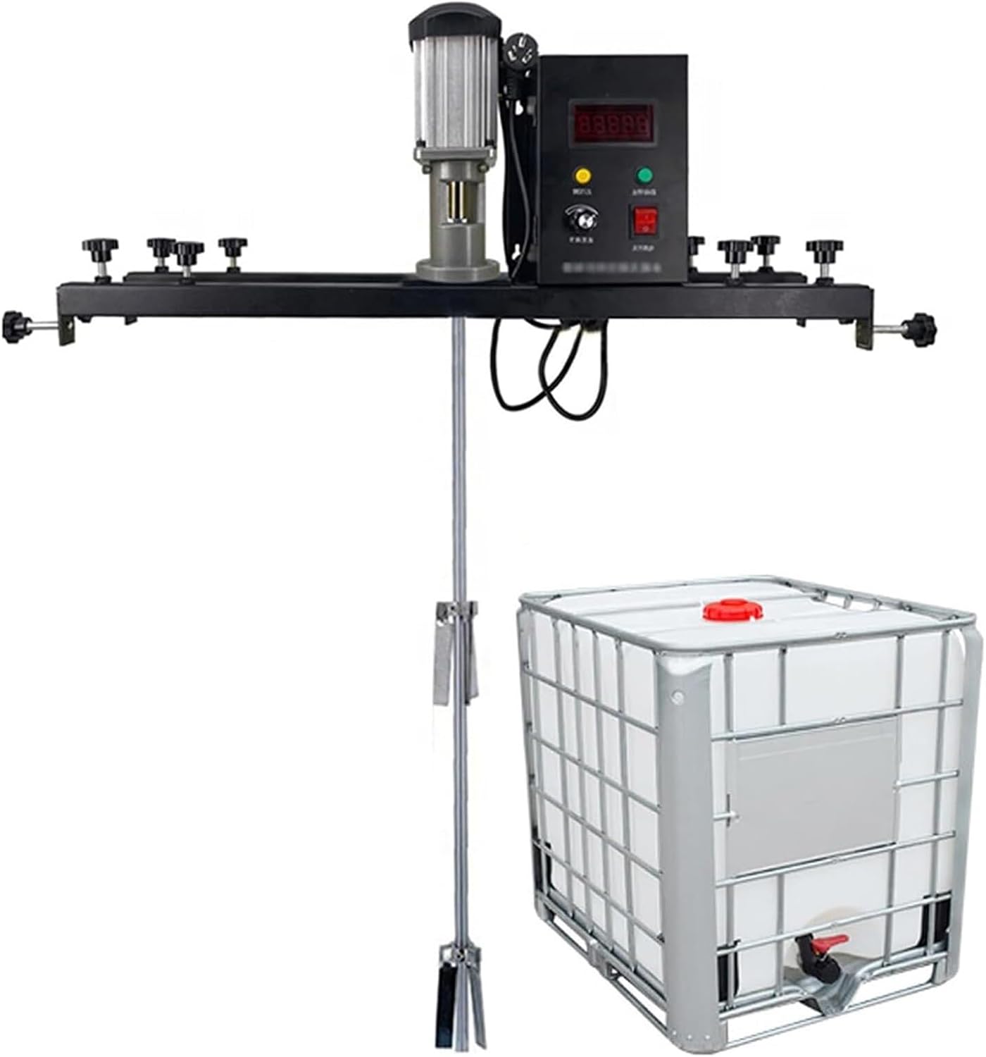 1 Ton Paint Stirring Machine, Commercial Barrel Drum Stirrer with 980W Electric Tank Mixer, Paint Mixing Equipment