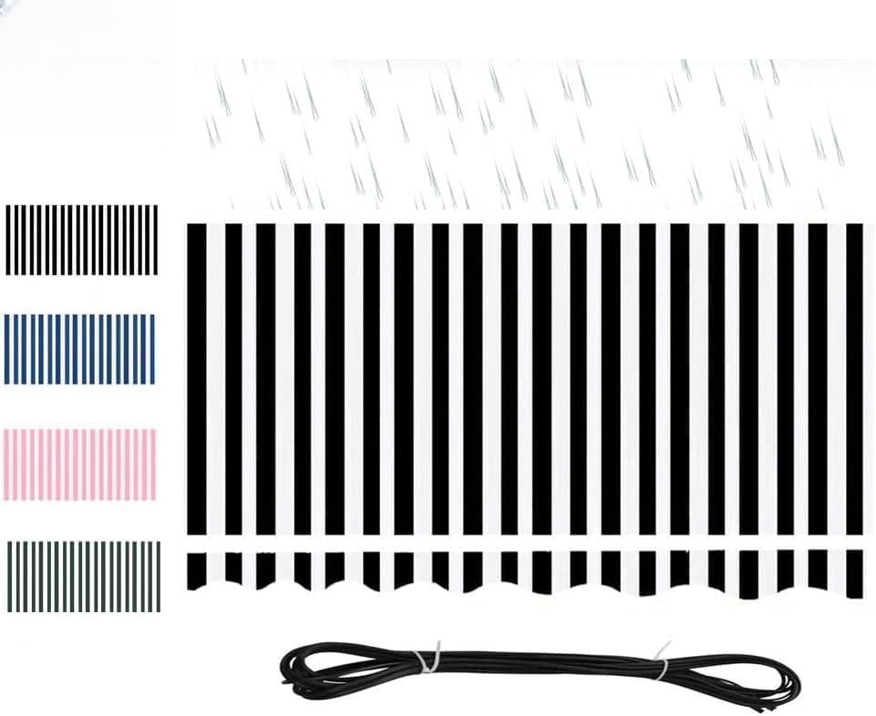 Retractable Patio Awning Replacement Fabric Various Size Options (Without Frame) Waterproof Shade Sun Shade Awning Cover Outdoor Patio Canopy Awnings Polyester(Size:17.5x13ft,Color:A)