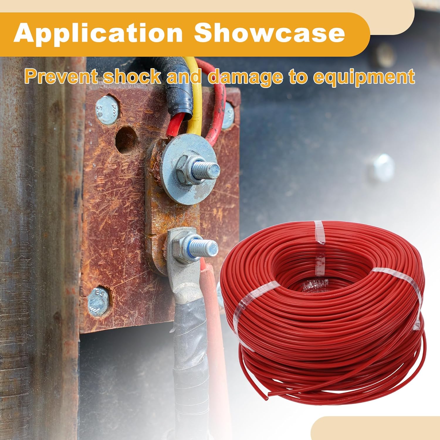 1 Pcs 12AWG Universal Ground Wire Car Radio, Automotive, Car Speakers Power Wire Fully Insulated& Soft Touch Jacket TC Red 499FT