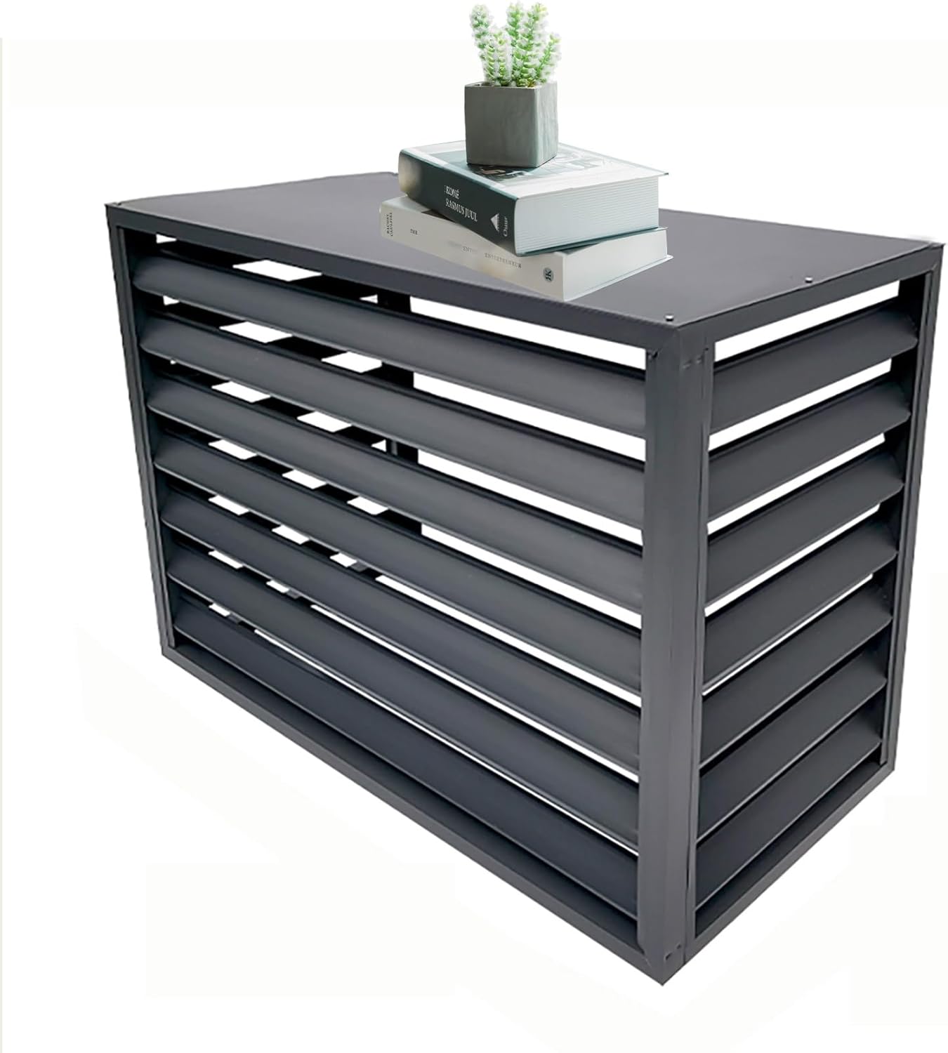 Outdoor Air Conditioner Protection Cover For Outside Units, Aluminum All Weather Protective, Trash Can Enclosure Flower Stand Decorative Privacy Screen, Condenser Protective Cover AC Unit Cover ( Co