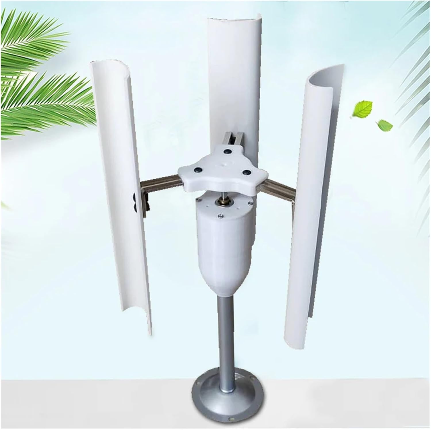 Wind Turbine Generator Kit, 12V Vertical Wind Turbine Nerator 3 Blades Charr Windmill Power Teach Mode for Hybrid Solar Wind System