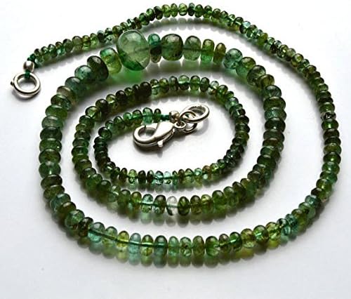 1 strand natural 17 inches stands agems natural emerald transparent smooth roundels beads necklace 3 to 9 mm