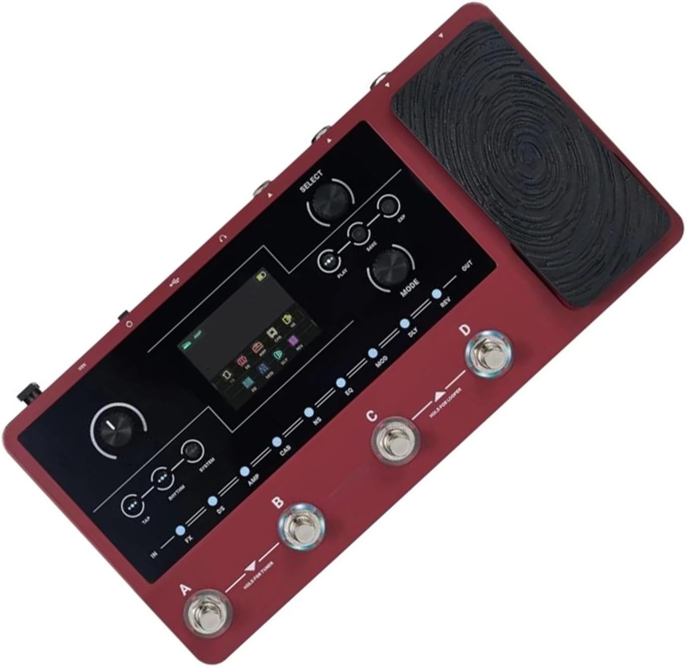 Professional Guitar Effects Pedals The Guitar Effects Processor Has 55 Built In Amp Simulations And 200 Presets