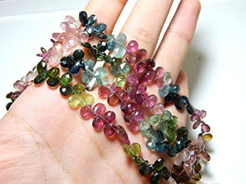13 inch natural beads strand of 14x8mm faceted tumble chrome tourmaline gemstone beads for DIY jewelry - necklace, bracelet, earring, ring.