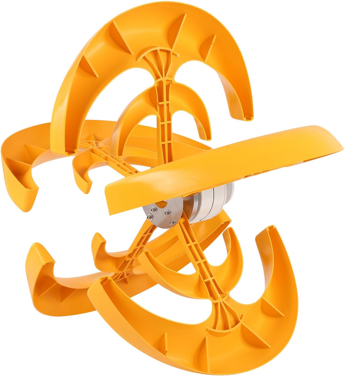 Home Wind Turbine Generator with Controller, 1000W Low RPM Vertical Wind Turbine Windmill Energy Generator for Street Lighting,Yellow-12V