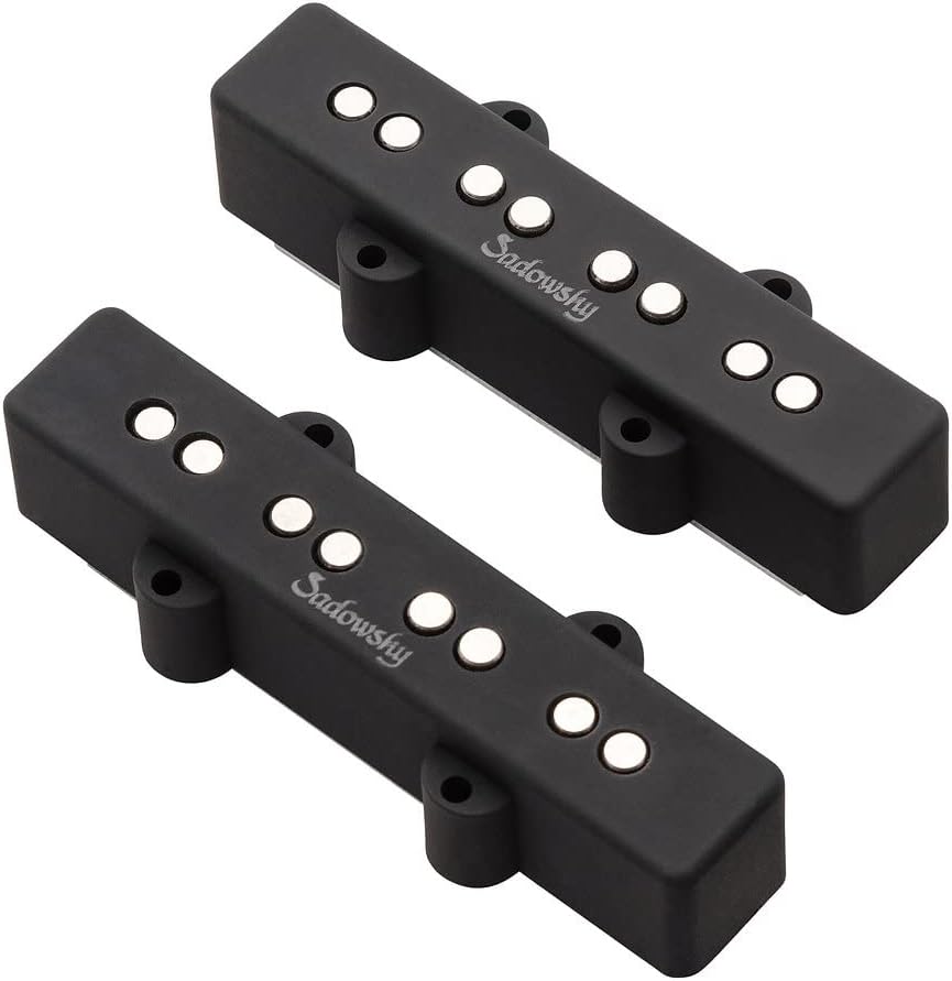 Sadowsky J/J-Style Bass Pickup Set (Alnico V/Alnico III), Noise-Cancelling, Split Coil, 4-String - Bridge & Neck, SAC PU J4 S NC, Black