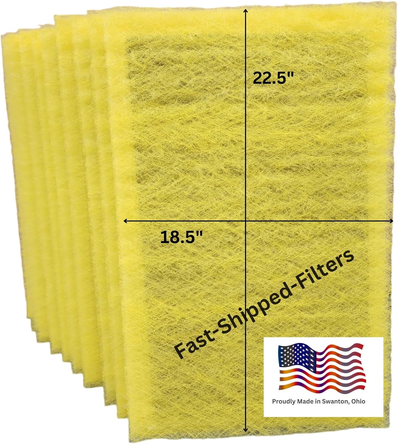 Fast-Shipped-Filters 10 Pack 20x25 Replacement Filter Pads Designed to Fit with MicroPower Guard One Hour Air Cleaner 20x25 Refill Yellow