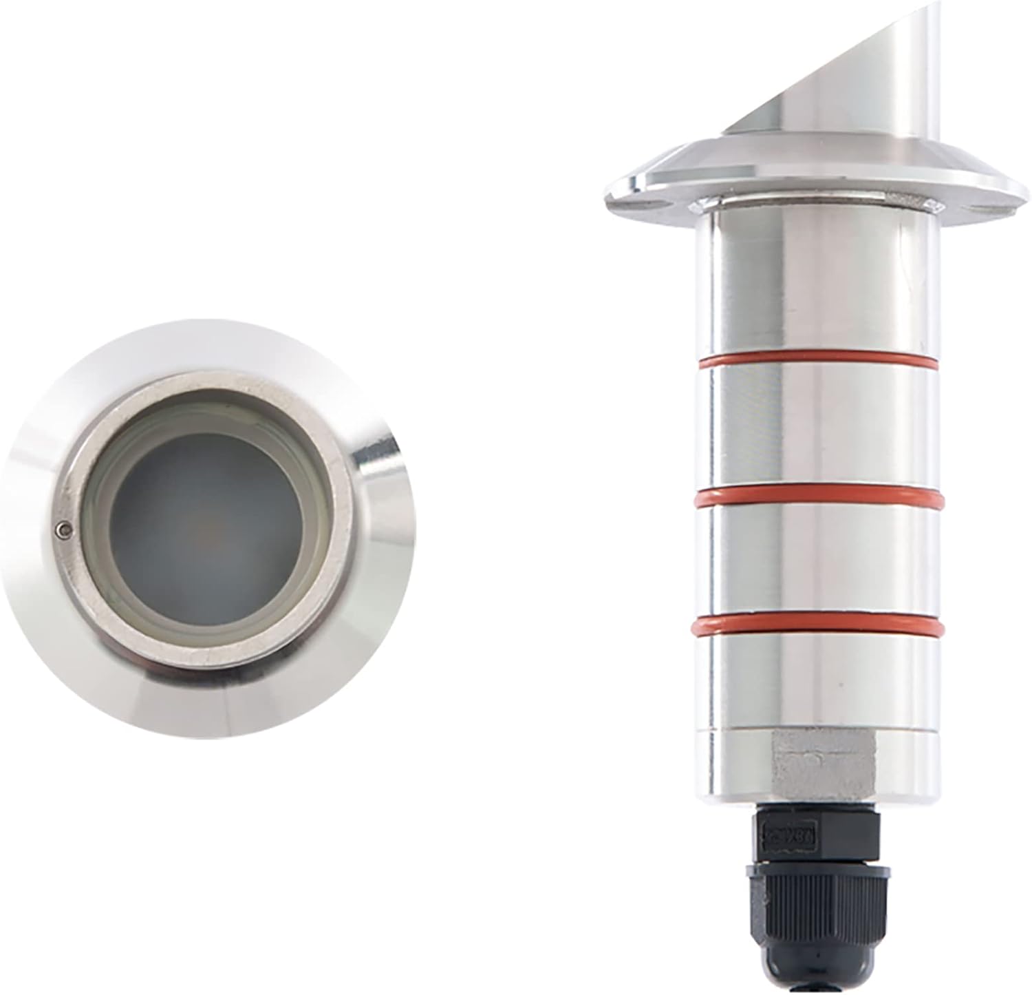 WAC Landscape Lighting, LED 1in 12V Round Shroud Top Inground Indicator Light 2700K in Stainless Steel