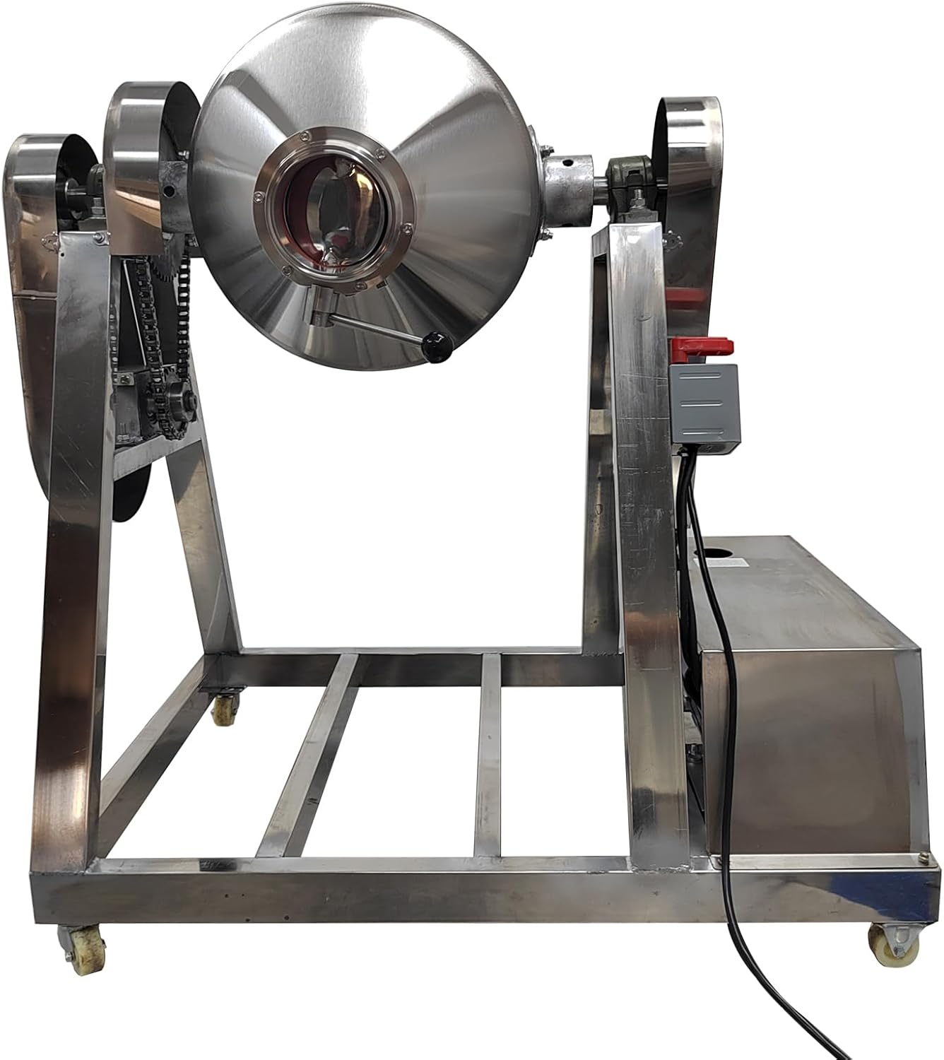 Dry Powder Mixer 30L Powder Mixer Blender Machine 360°Rotation Stainless Steel Powder Mixing Machine Granule Food Powder Drum Mixer Machine 110V 3KW