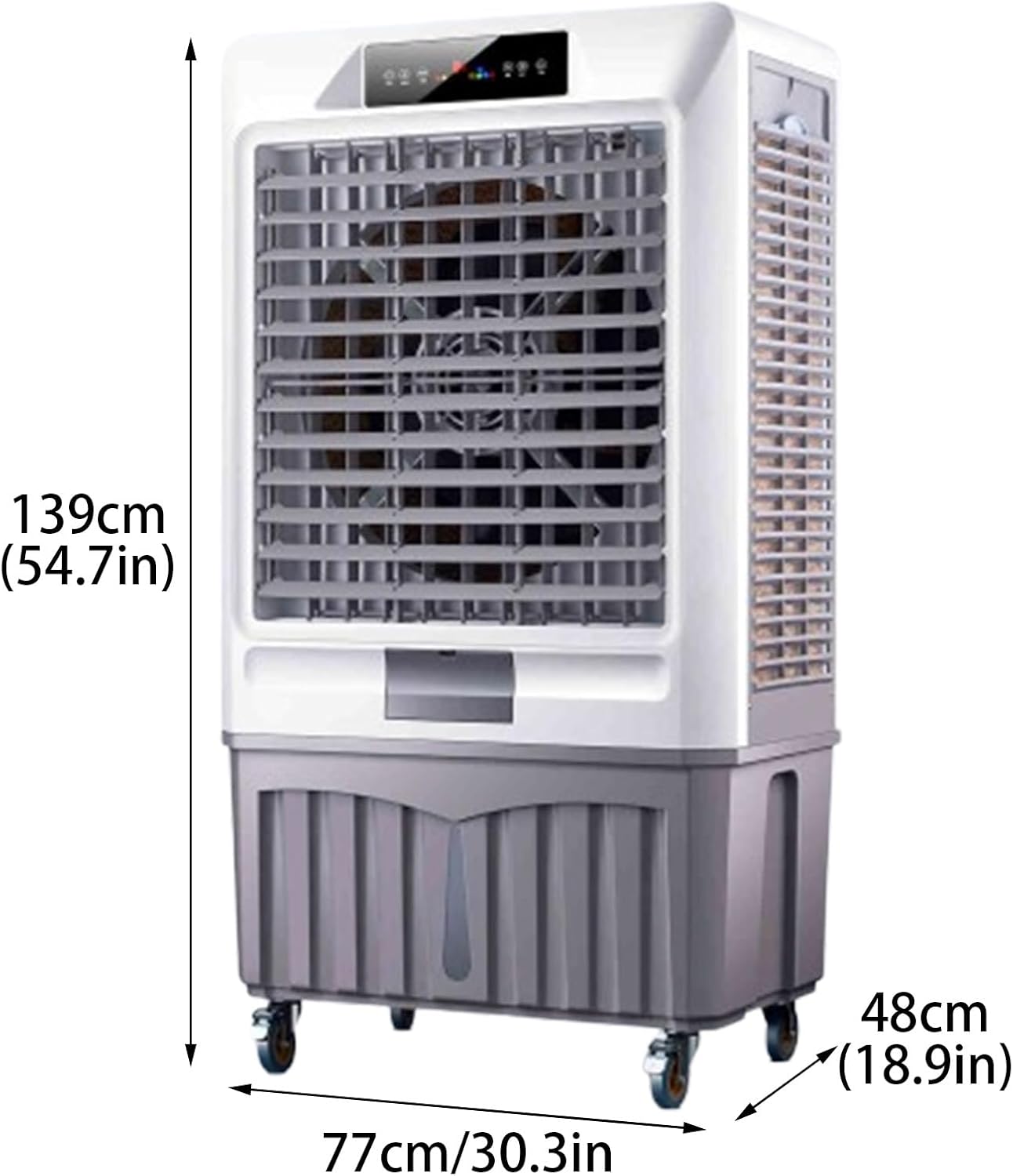 Evaporative Air Cooler, Portable Air Conditioner with Timer and Ice Packs, 3-Speed Windowless Air Conditioner for Room Office(77 * 48 * 139cm)