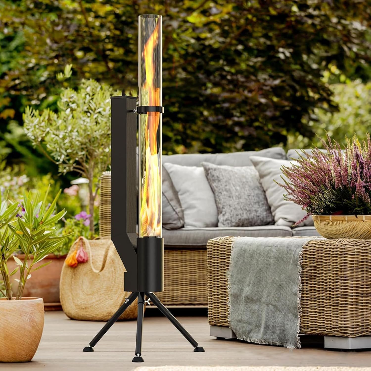 Outdoor Fire Pit Wood Burning Wood Pellet Heater Backyard Fire Pit Outdoor Wood Fire Pit for Camping Party