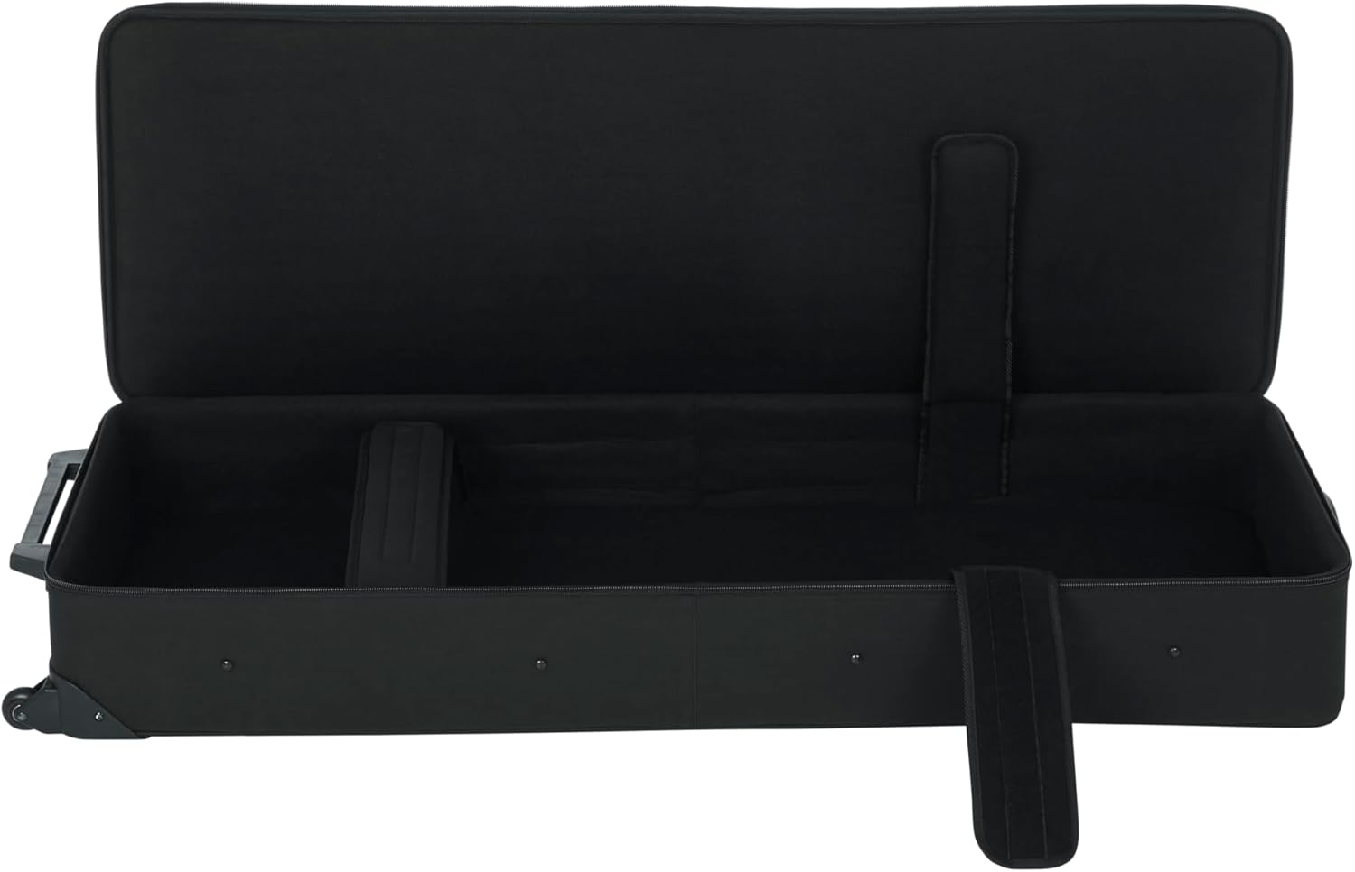 Gator Cases Lightweight Keyboard Case with Pull Handle and Wheels, Fits 76-Note Keyboards (GK-76)
