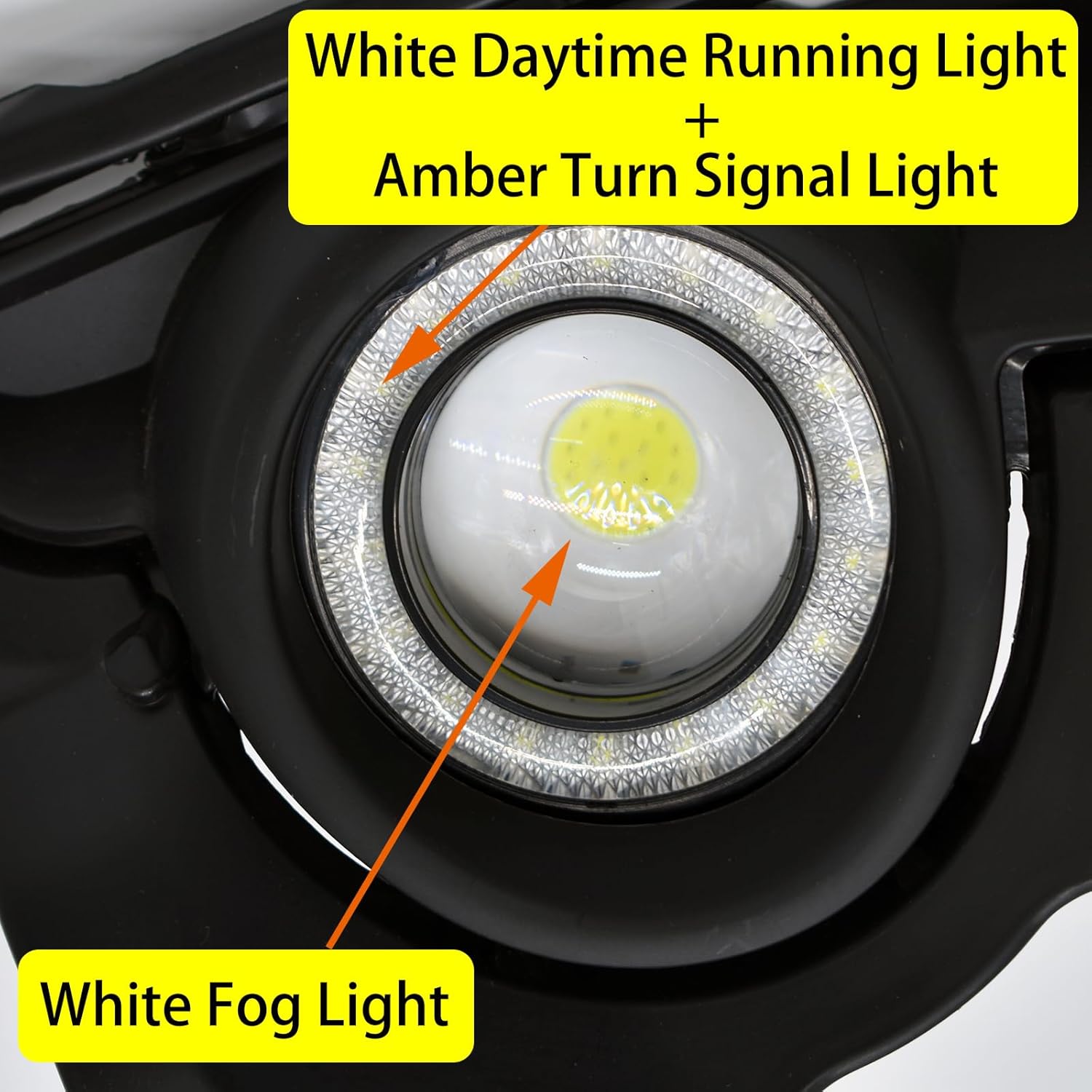 LED Fog Lights Fit for 2017 2018 2019 Toyota Highlander DRL with Amber Sequential Turn Signal Driving Lights Front Bumper HeadLights Accessories