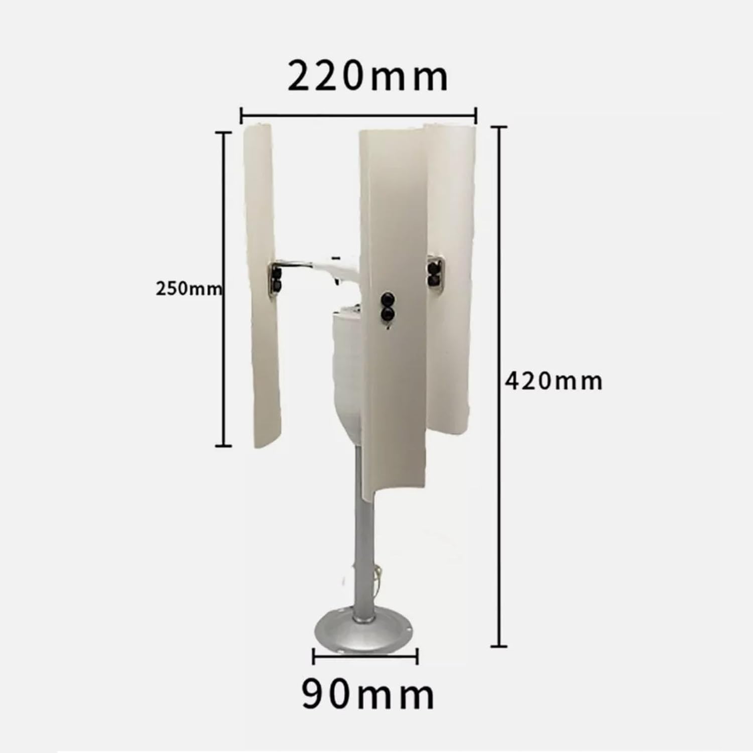 30W DIY Vertical Axis Wind Generator 3 Blades 12V Three Phase Wind Turbine Model Permanent Magnet Generator for Interior Decoration, Model Making.