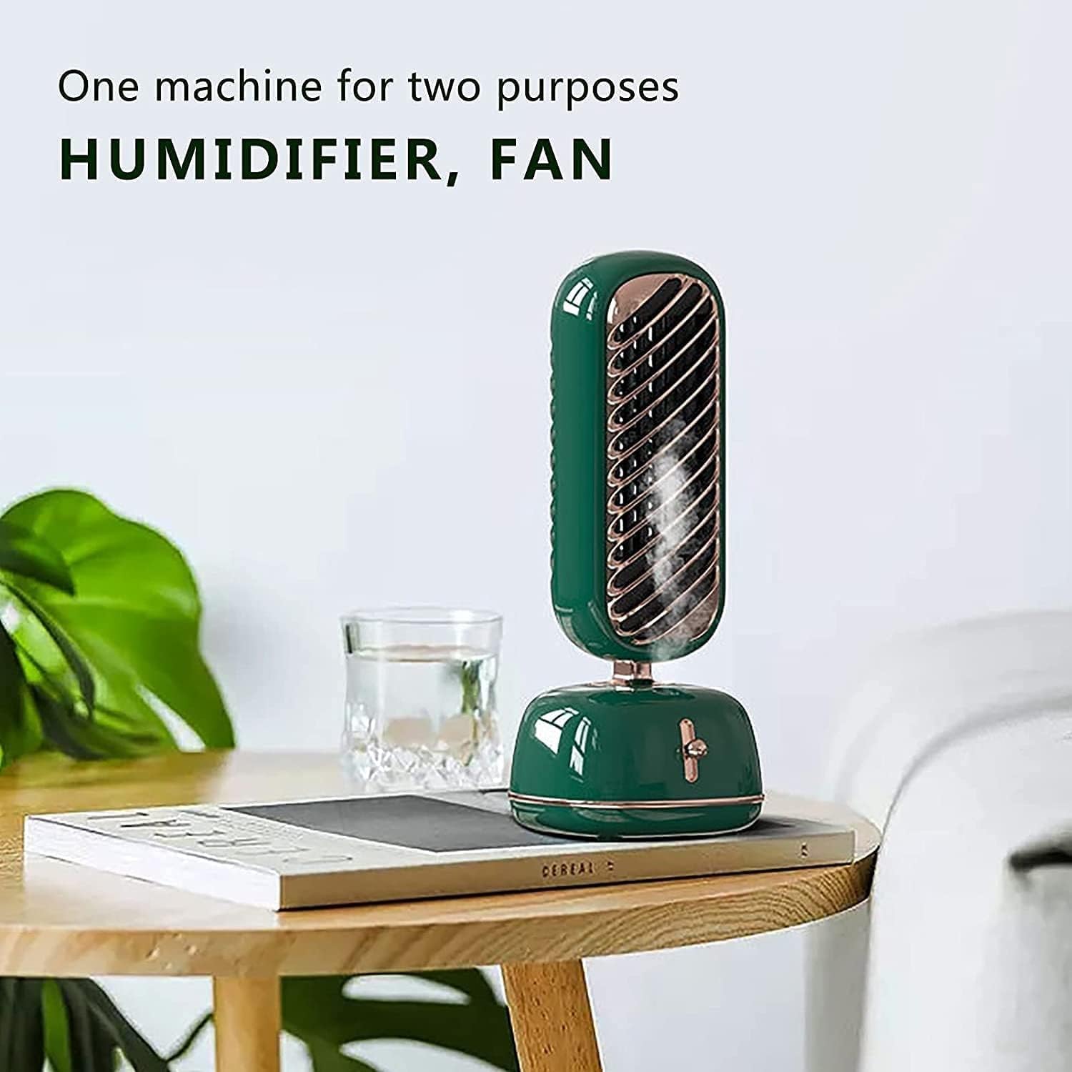 Portable Air Conditioner Fan,3 Speed Personal Evaporative Air Cooler - USB Quiet Air Humidifier, for Desk, Office, Bedroom (Color : White)
